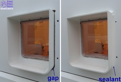How to seal cat flap to uPVC