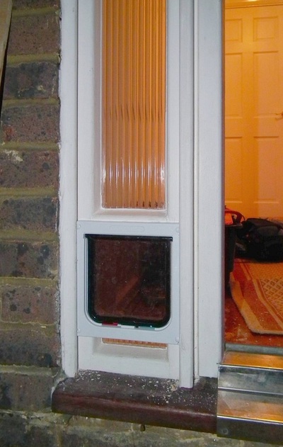 CatMate Cat flap fitted in narrow side window