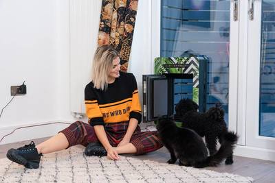 Ashley James and her pets check out the new petWALK